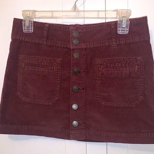 Free People Ray Corduroy Mini Skirt jean size 26